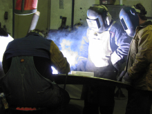 welders with fume